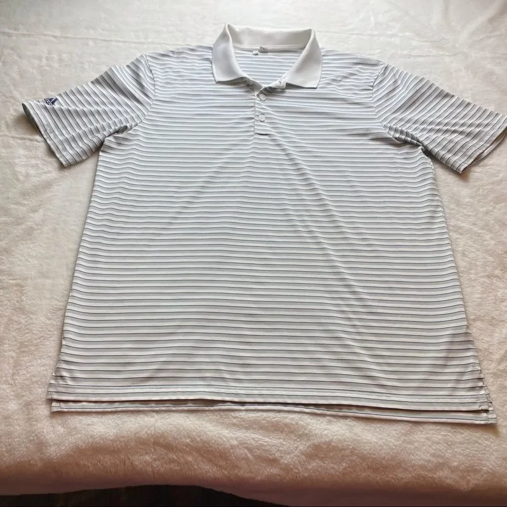 Adidas Striped Polo Size Medium